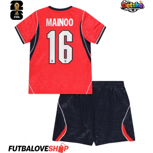 Dres Anglicko Kobbie Mainoo #16 Preč pre deti MS 2026 Krátky Rukáv (+ trenírky)
